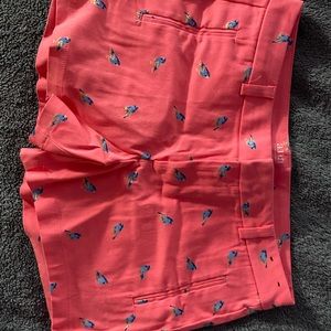 Pink Shorts with Blue Birds